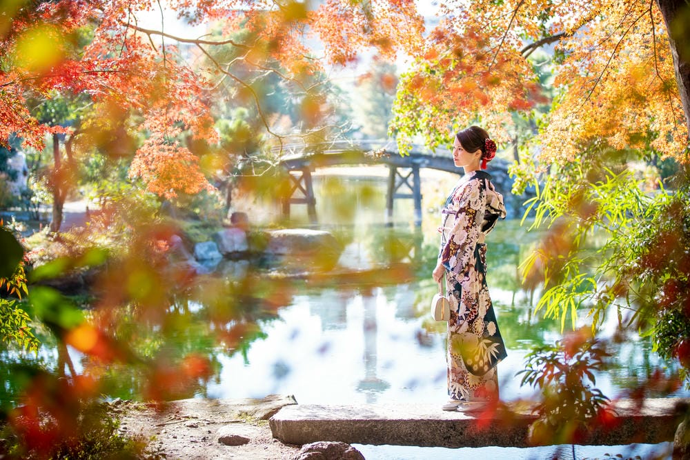 成人式前撮り京都ロケーション渉成園撮影