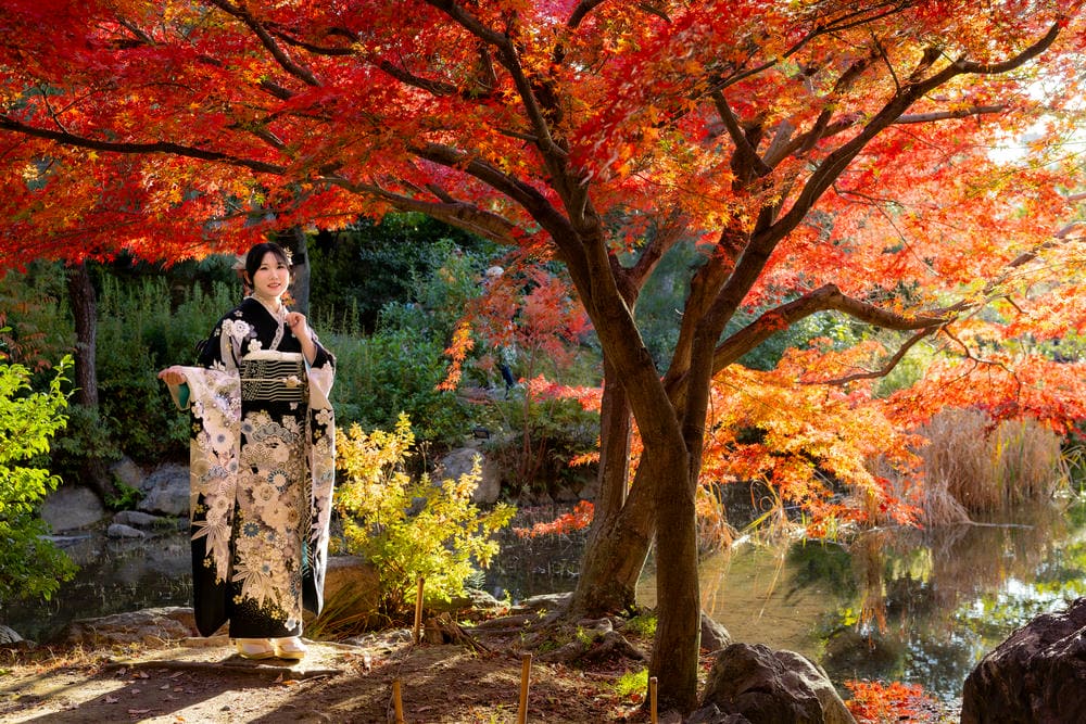 成人式前撮り京都ロケーション渉成園撮影