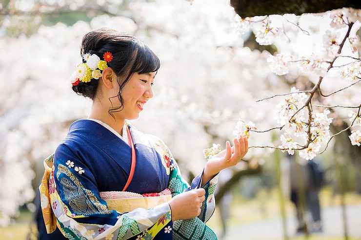 満開の桜の成人式前撮りプラン