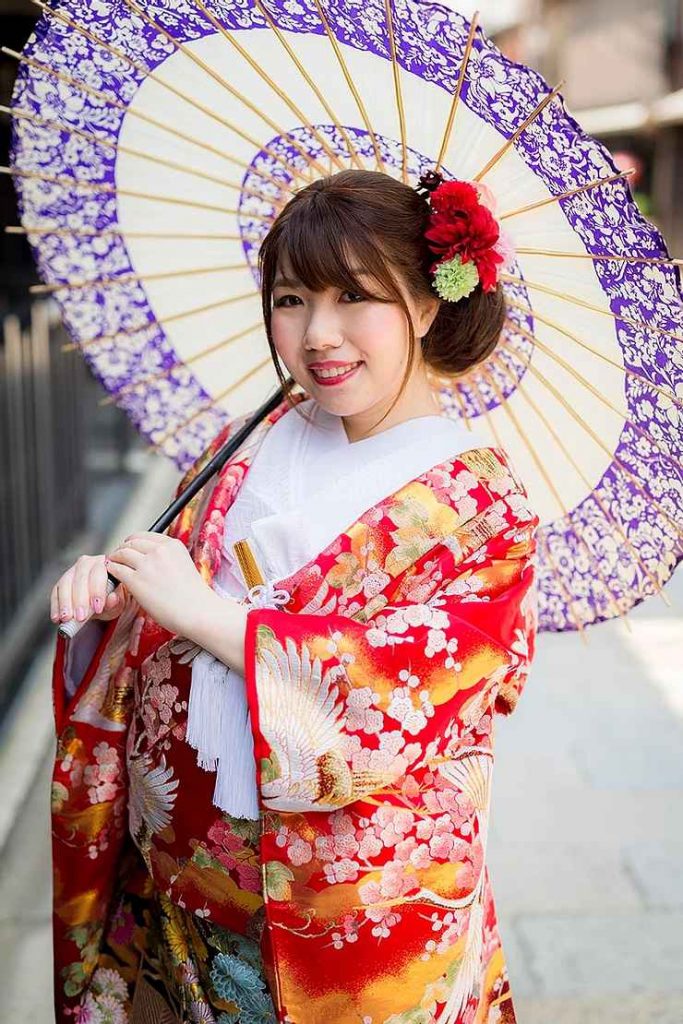 京都、祇園で婚礼前撮り