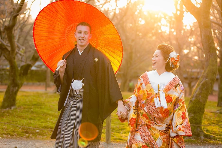 京都・東福寺で結婚式前撮り