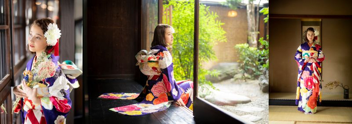 「京都着物レンタル夢館 フォトスタジオ」成人式前撮り京町家プラン