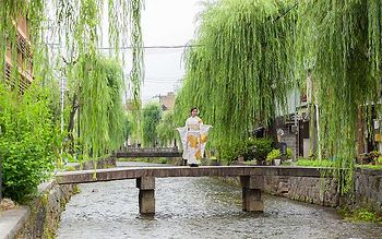 「京都着物レンタル夢館 フォトスタジオ」成人式前撮りロケーション　祇園/東山+白川一本橋